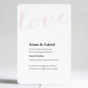 Faire-part de mariage Letter*Faire-part Elégant Sale