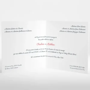 Faire-part de mariage Liberty groseilles*Faire-part Elégant Fashion