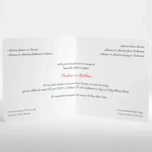 Faire-part de mariage Liberty groseilles*Faire-part Elégant Fashion
