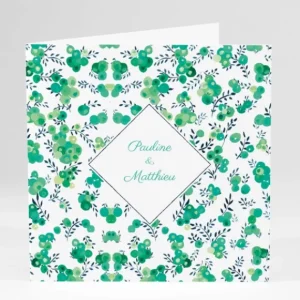Faire-part de mariage Liberty groseilles*Faire-part Elégant Fashion