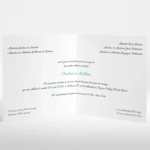 Faire-part de mariage Liberty groseilles*Faire-part Elégant Fashion