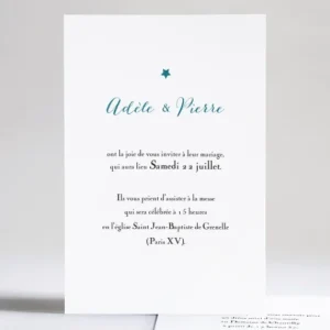 Faire-part de mariage Ma belle etoile*Faire-part Elégant Online
