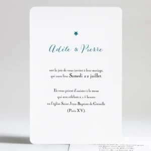 Faire-part de mariage Ma belle etoile*Faire-part Elégant Online