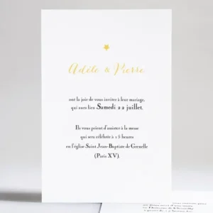 Faire-part de mariage Ma belle etoile*Faire-part Elégant Online