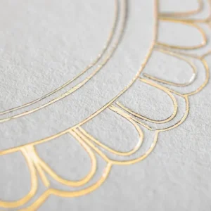 Faire-part de mariage Medaillon en or portrait*Faire-part Elégant New