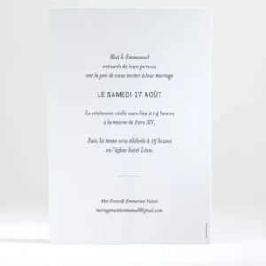 Faire-part de mariage Medaillon en or portrait*Faire-part Elégant New