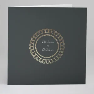 Faire-part de mariage Medaillon en or*Faire-part Elégant New