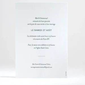 Faire-part de mariage Medaillon en or portrait*Faire-part Elégant New