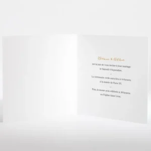 Faire-part de mariage Medaillon en or*Faire-part Elégant New