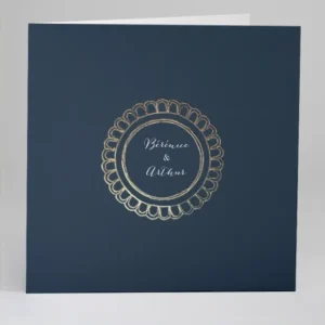 Faire-part de mariage Medaillon en or*Faire-part Elégant New
