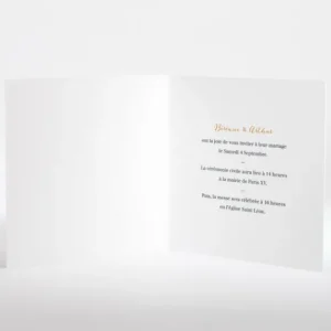 Faire-part de mariage Medaillon en or*Faire-part Elégant New