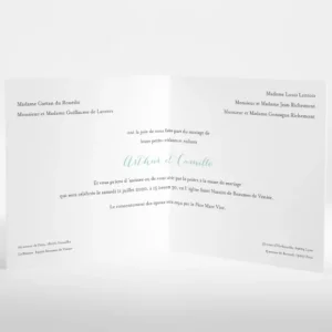 Faire-part de mariage Millefeuille*Faire-part Elégant Sale