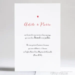 Faire-part de mariage Mon petit coeur*Faire-part Elégant Hot