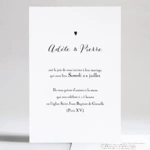 Faire-part de mariage Mon petit coeur*Faire-part Elégant Hot