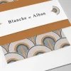 Faire-part de mariage Mosaique coloree*Faire-part Elégant New