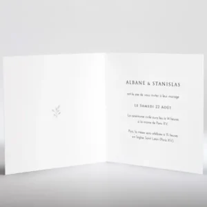 Faire-part de mariage Murmure dore*Faire-part Elégant Sale