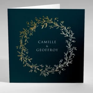 Faire-part de mariage Nature elegante or*Faire-part Elégant Discount