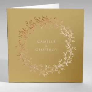 Faire-part de mariage Nature elegante cuivre*Faire-part Elégant New
