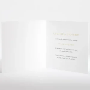 Faire-part de mariage Nature elegante cuivre*Faire-part Elégant New