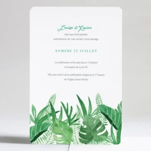 Faire-part de mariage Nature luxuriante*Faire-part Elégant Hot