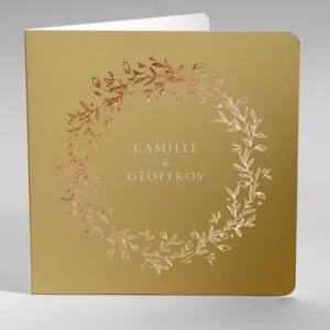 Faire-part de mariage Nature elegante cuivre*Faire-part Elégant New