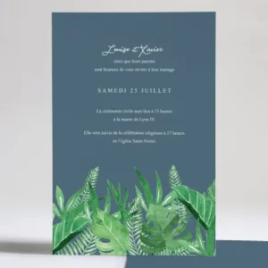 Faire-part de mariage Nature luxuriante*Faire-part Elégant Hot