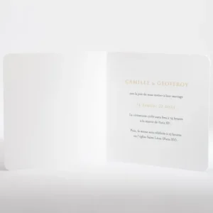 Faire-part de mariage Nature elegante cuivre*Faire-part Elégant New