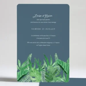 Faire-part de mariage Nature luxuriante*Faire-part Elégant Hot