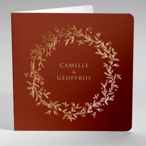 Faire-part de mariage Nature elegante or*Faire-part Elégant Discount