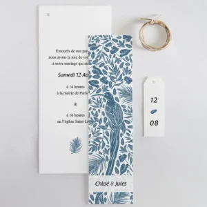 Faire-part de mariage Oiseau de paradis*Faire-part Elégant Best