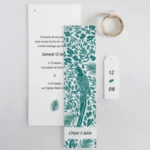 Faire-part de mariage Oiseau de paradis*Faire-part Elégant Best