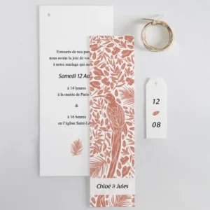 Faire-part de mariage Oiseau de paradis*Faire-part Elégant Best