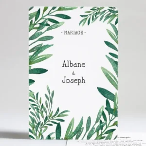 Faire-part de mariage Passion vegetale*Faire-part Elégant Outlet