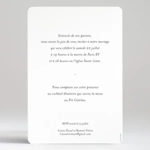 Faire-part de mariage Passionnement*Faire-part Elégant Discount