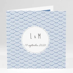 Faire-part de mariage Pattern tendance vague*Faire-part Elégant Hot