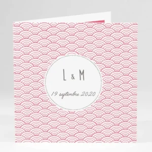 Faire-part de mariage Pattern tendance vague*Faire-part Elégant Hot