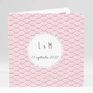 Faire-part de mariage Pattern tendance vague*Faire-part Elégant Hot
