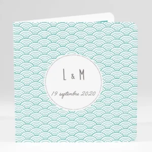 Faire-part de mariage Pattern tendance vague*Faire-part Elégant Hot