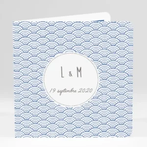 Faire-part de mariage Pattern tendance vague*Faire-part Elégant Hot