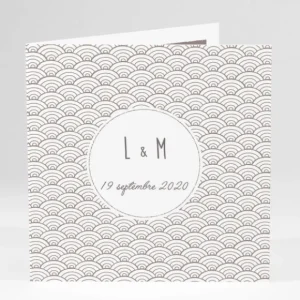 Faire-part de mariage Pattern tendance vague*Faire-part Elégant Hot