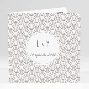 Faire-part de mariage Pattern tendance vague*Faire-part Elégant Hot