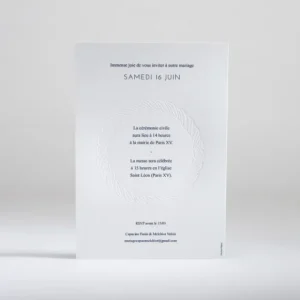 Faire-part de mariage Photo tressee*Faire-part Elégant Outlet