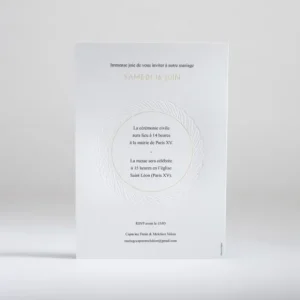 Faire-part de mariage Photo tressee*Faire-part Elégant Outlet