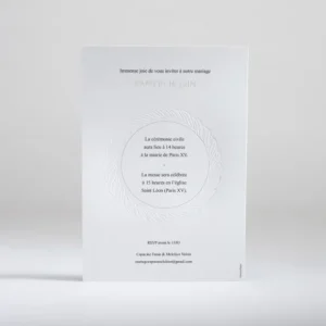 Faire-part de mariage Photo tressee*Faire-part Elégant Outlet