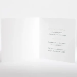 Faire-part de mariage Poesie argentee*Faire-part Elégant New
