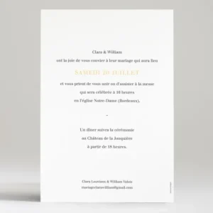 Faire-part de mariage Poppy*Faire-part Elégant Hot
