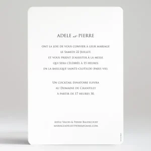Faire-part de mariage Portrait moderne*Faire-part Elégant Clearance