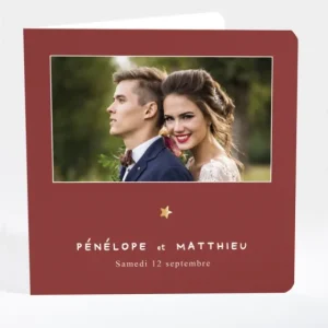 Faire-part de mariage Poudre d'or photo*Faire-part Elégant Best