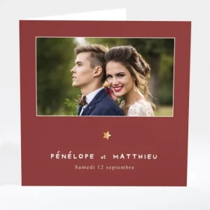 Faire-part de mariage Poudre d'or photo*Faire-part Elégant Best