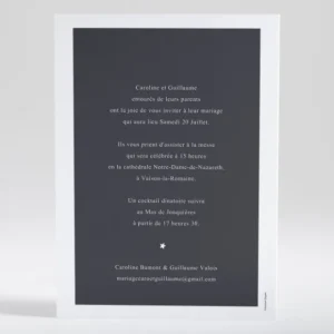 Faire-part de mariage Poudre d'or chic*Faire-part Elégant Clearance